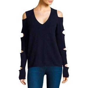 Skull Cashmere Black Cut-Out Sweater